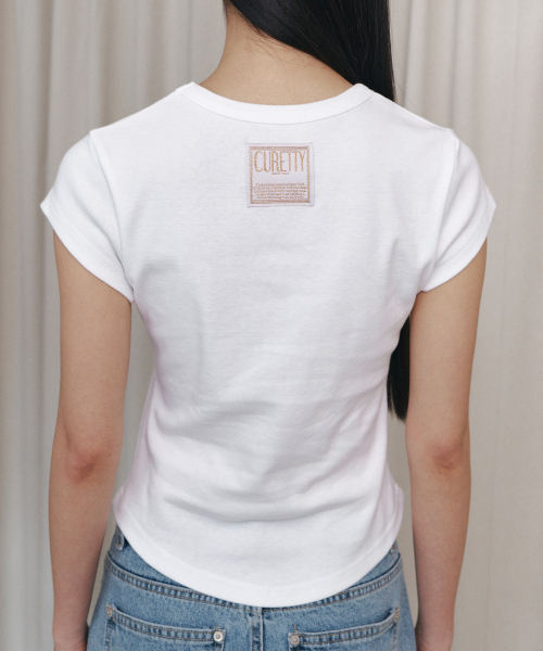 C 90S LINE BASIC T-SHIRT_WHITE