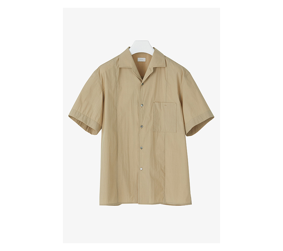tan collared shirt
