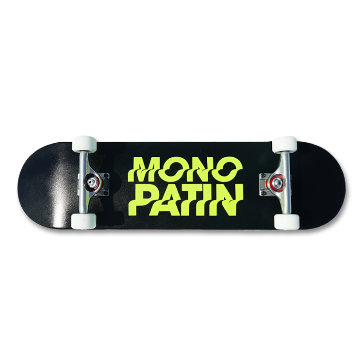 모노파틴(MONOPATIN) flag logo skateboard - neon yellow