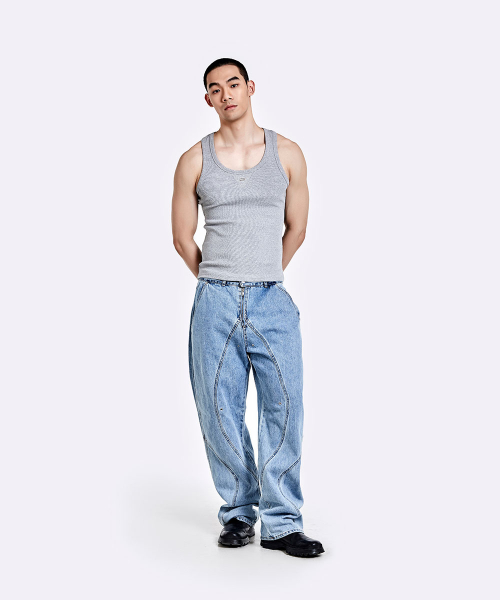 Tunnel Lining trouser (Denim) - Light Blue