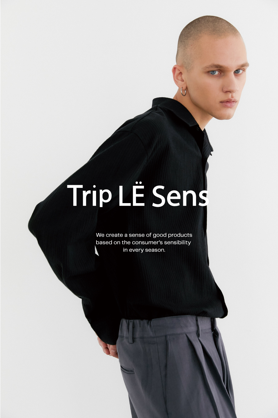 트립르센스(TRIP LE SENS) 워셔블 코튼 오버 셔츠_BLACK - 46,800 | 무신사 스토어