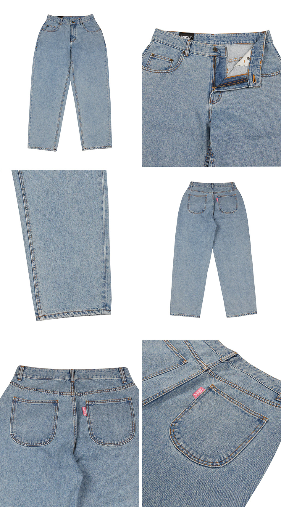 【AJO AJOBYAJO】22SS★ MM Washed Jeans MUSINSA | AJOBYAJO Washed Baggy Jeans [Blue]