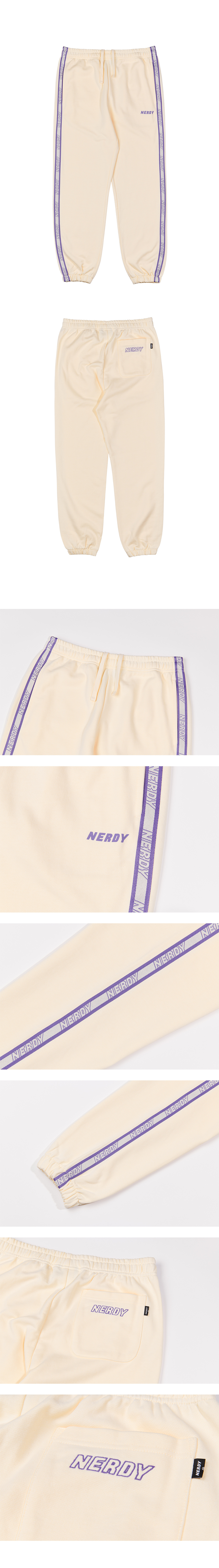 ☆NERDY☆ 21FW Logo Tape Sweatpants Cream MUSINSA | NERDY (21FW) Logo Tape Sweatpants Cream