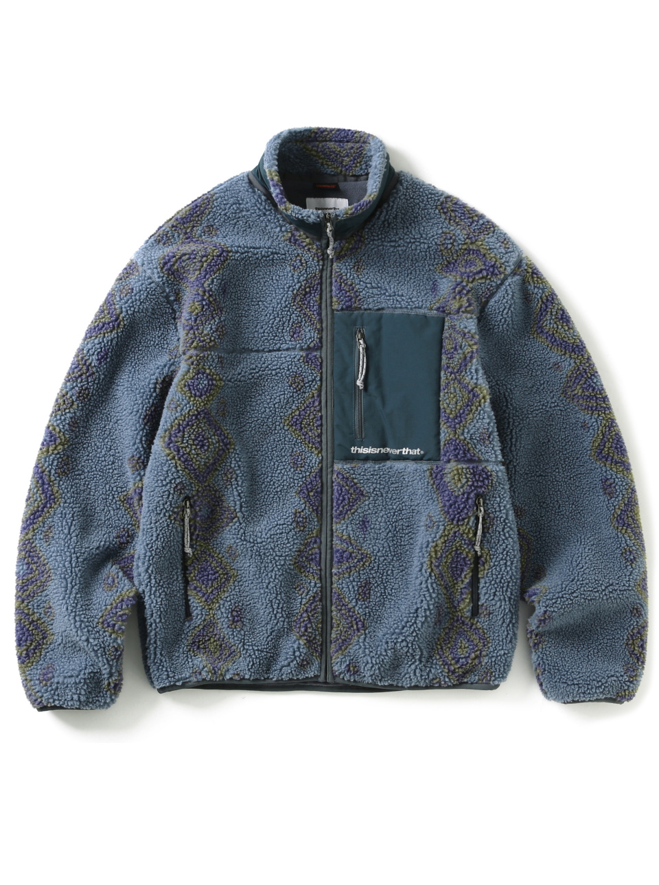 (FW21) SP Sherpa Fleece Jacket Dusty Blue 상세 이미지 1