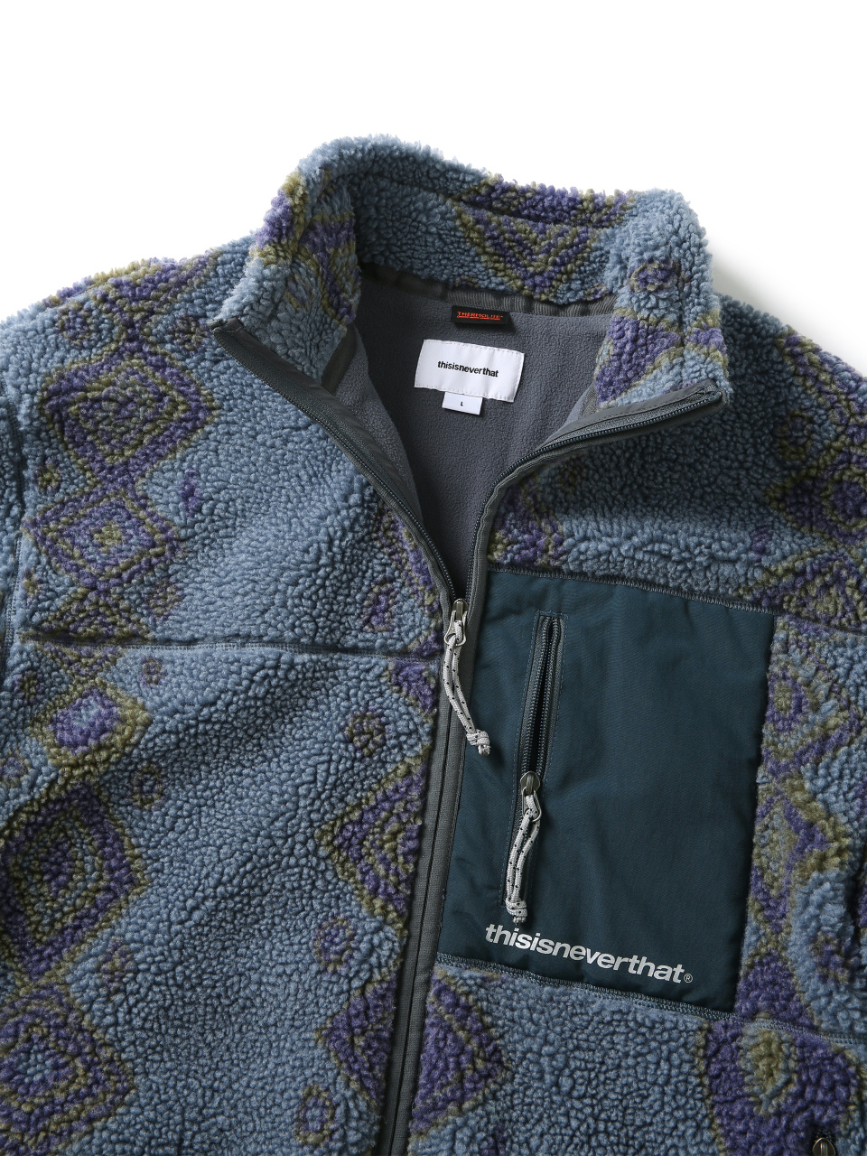 (FW21) SP Sherpa Fleece Jacket Dusty Blue 상세 이미지 3