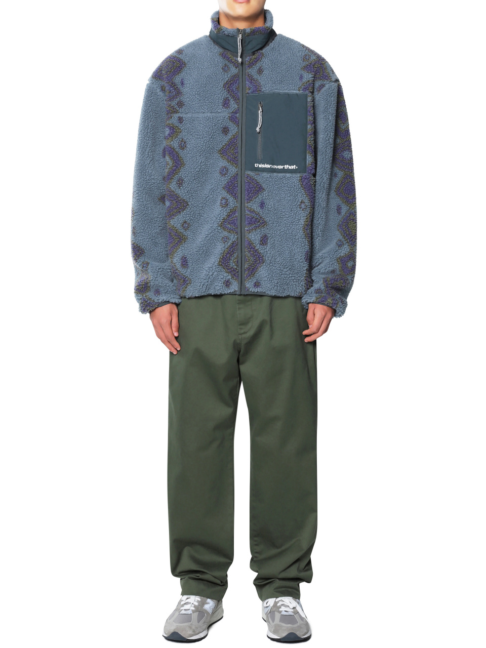 (FW21) SP Sherpa Fleece Jacket Dusty Blue 상세 이미지 9