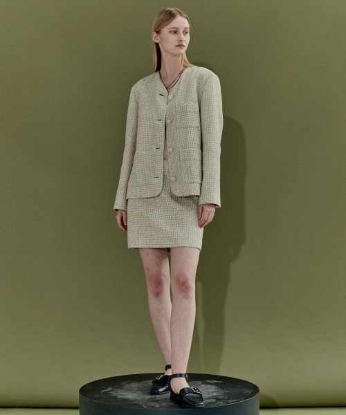 TWEED MINI SKIRT - IVORY