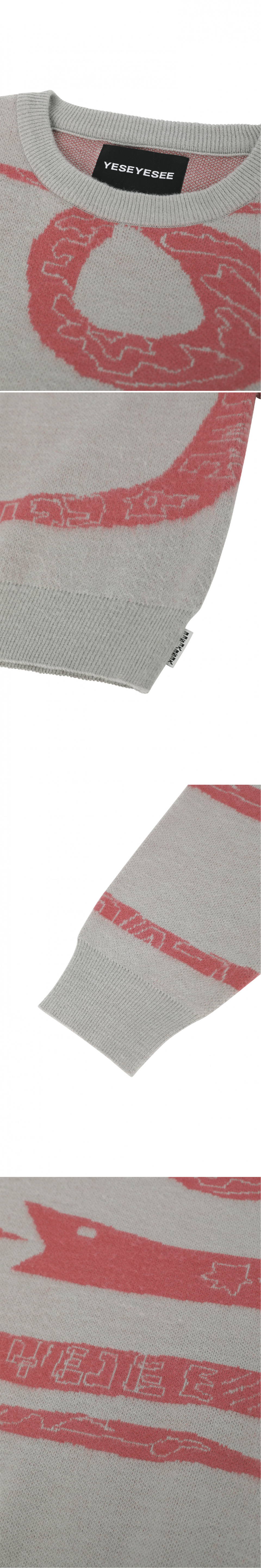 예스아이씨(YESEYESEE) SN-Logo Knit Cream/Red - 76,300 | 무신사 스토어