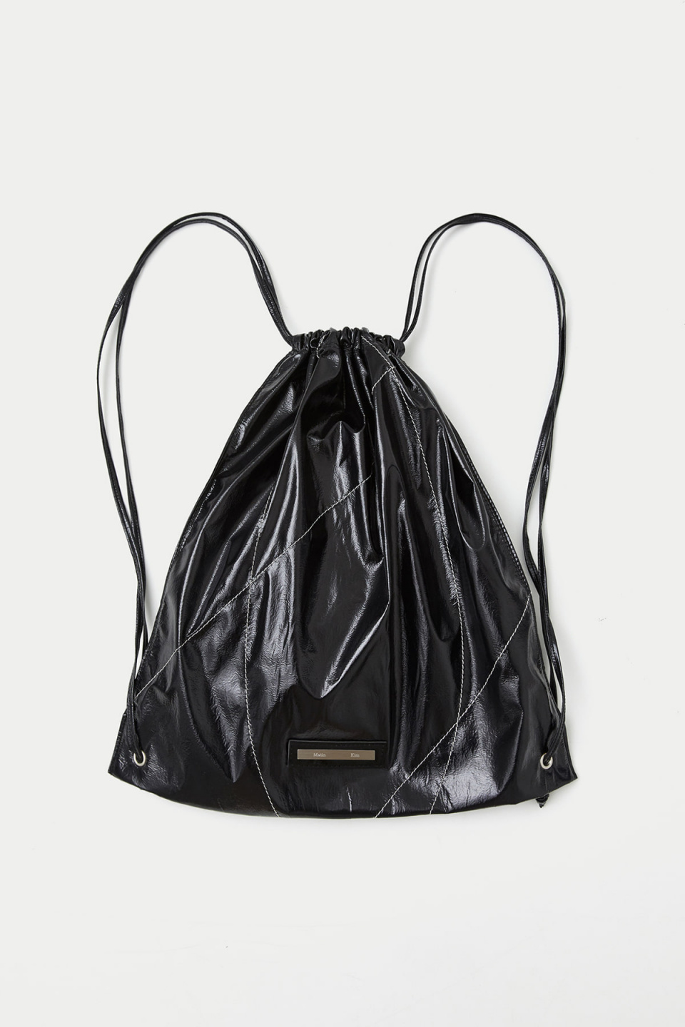 Matin. Kim ブラックリュック　新品未使用タグ付 MUSINSA公式 | MATIN KIM STRING COATING BACK PACK IN BLACK
