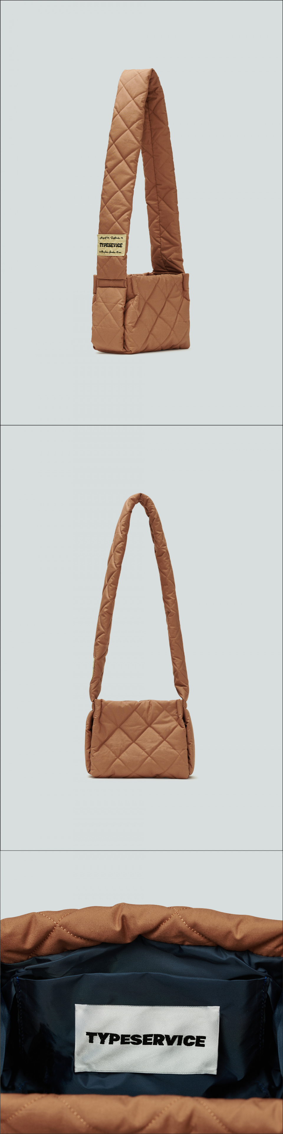 타입서비스(TYPE SERVICE) Quilted Shoulder Strap Bag [Brown]