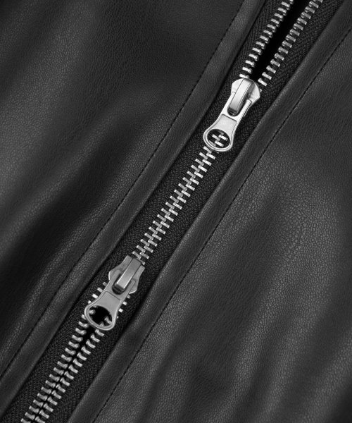 Vegan Leather Overfit blouson [Black]