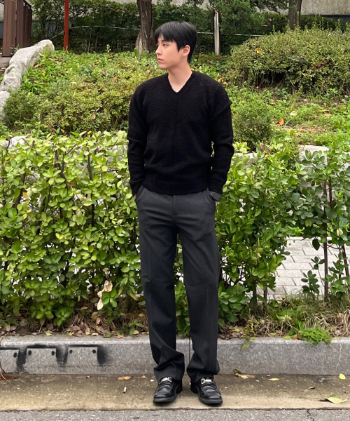[ON]Do Good_[Warm] Semi-wide banding slacks - 4color