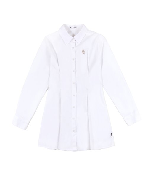 [NF] EYELET POINT SHIRT ONE-PIECE (WHT)_FZD291