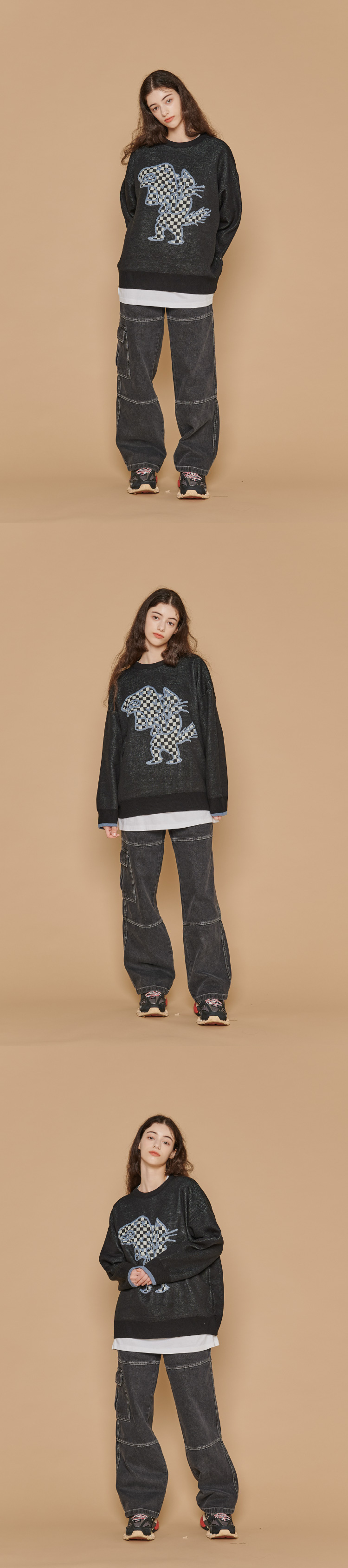 FOX CAIMANY SWEATER BLACK
