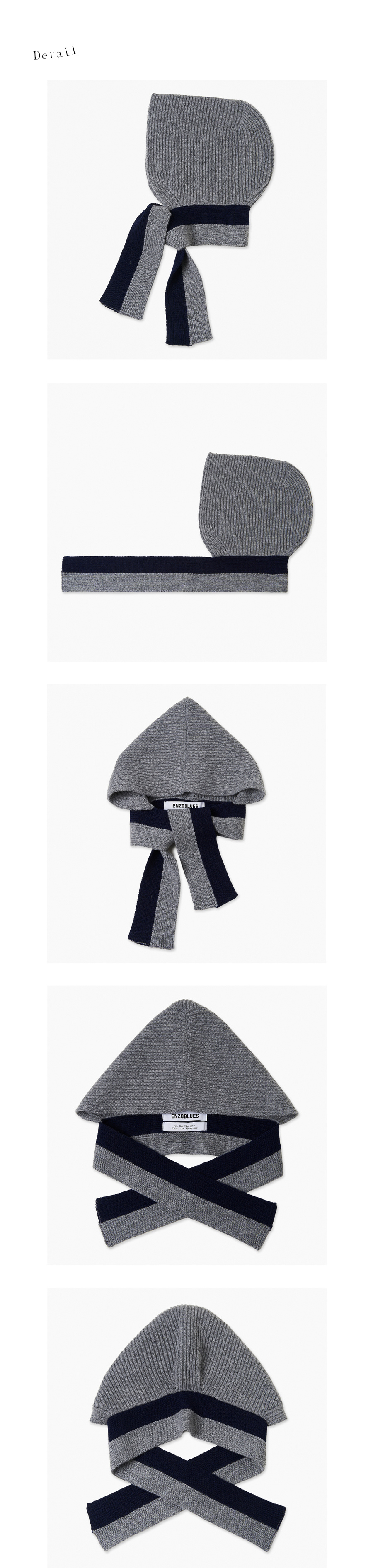 ◇ENZO BLUES◇ Balaclava Muffler (Steel Grey/Space Navy) MUSINSA | ENZO BLUES Balaclava muffler (Steel Gray /Space Navy)