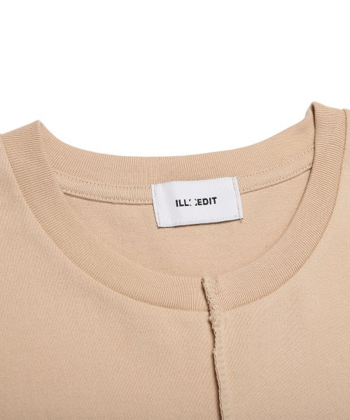 HALF CUTTING T-SHIRT BEIGE