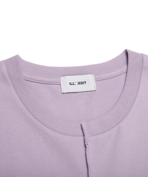 HALF CUTTING T-SHIRT LAVENDER