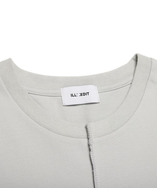 HALF CUTTING T-SHIRT GREY