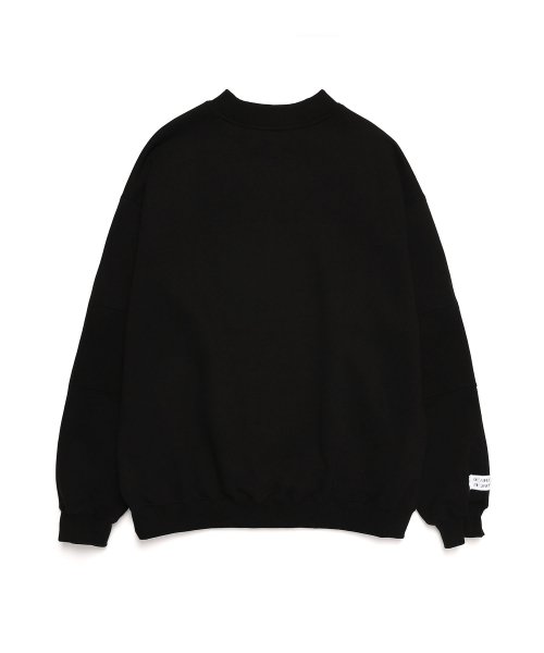 HALFNECK RIB SWEATSHIRT BLACK