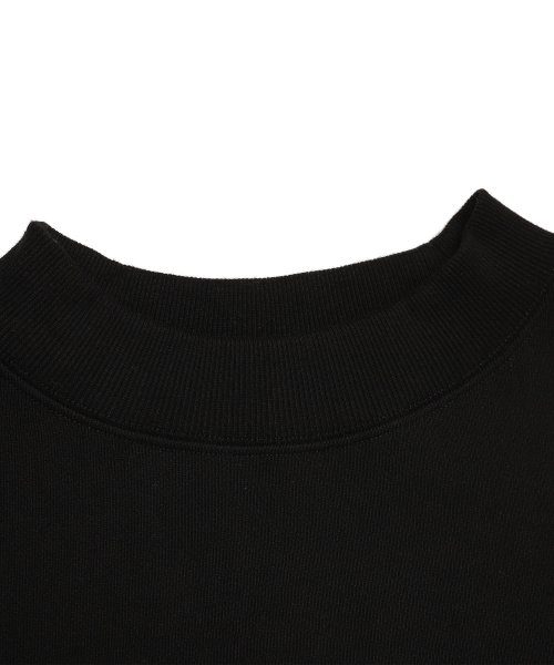 HALFNECK RIB SWEATSHIRT BLACK
