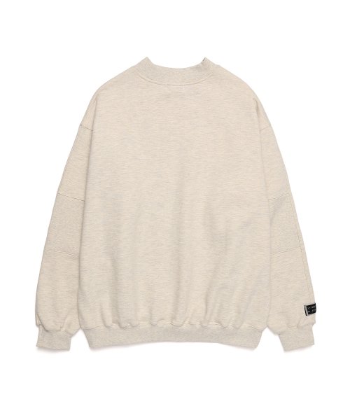 HALFNECK RIB SWEATSHIRT MELANGEGREY