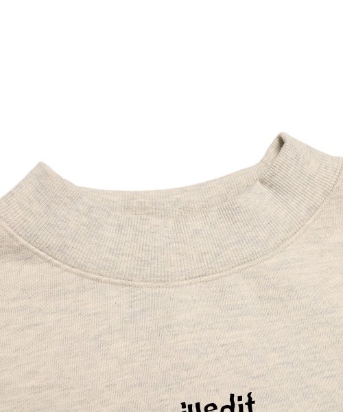 HALFNECK RIB SWEATSHIRT MELANGEGREY