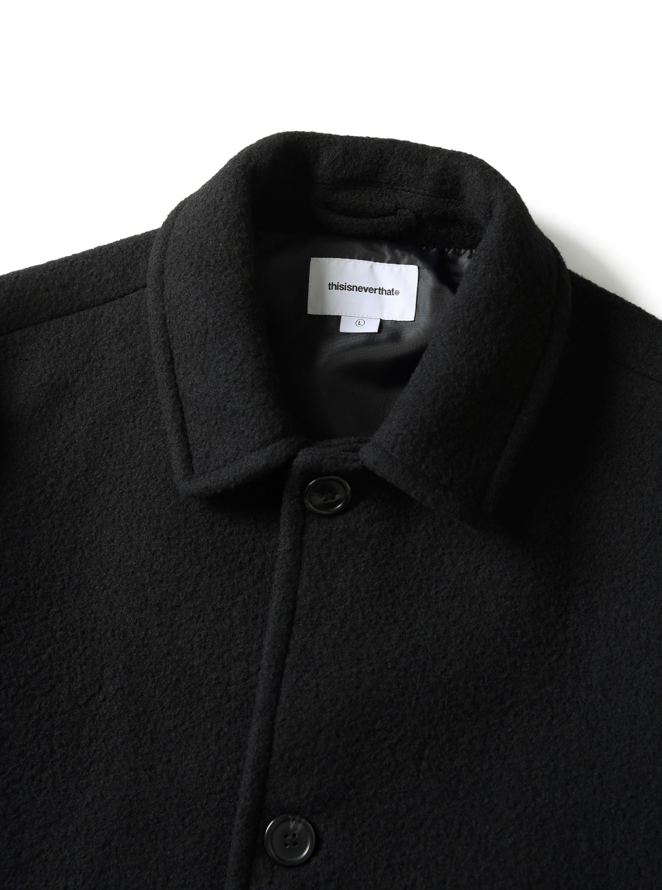 디스이즈네버댓(THISISNEVERTHAT) Wool Trench Coat Black - 사이즈