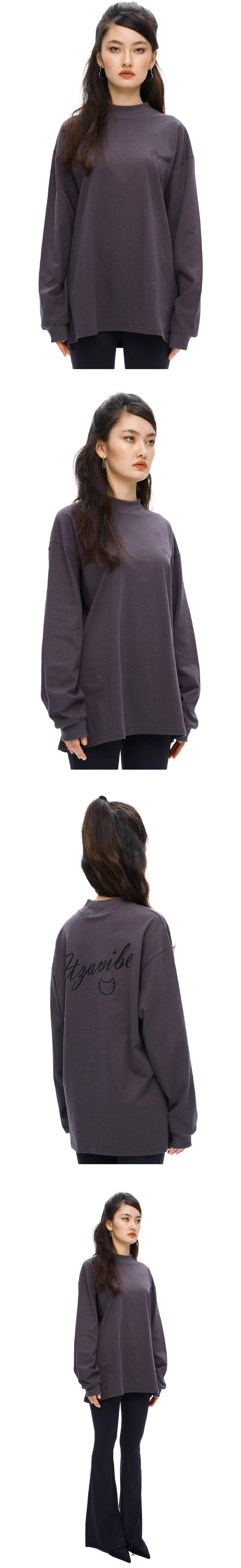 【ITZAVIBE】[IT001-9] Script graphic long sleeve T-shirt MUSINSA | ITZAVIBE [IT001-5] Script Graphic Long Sleeve-Charcoal