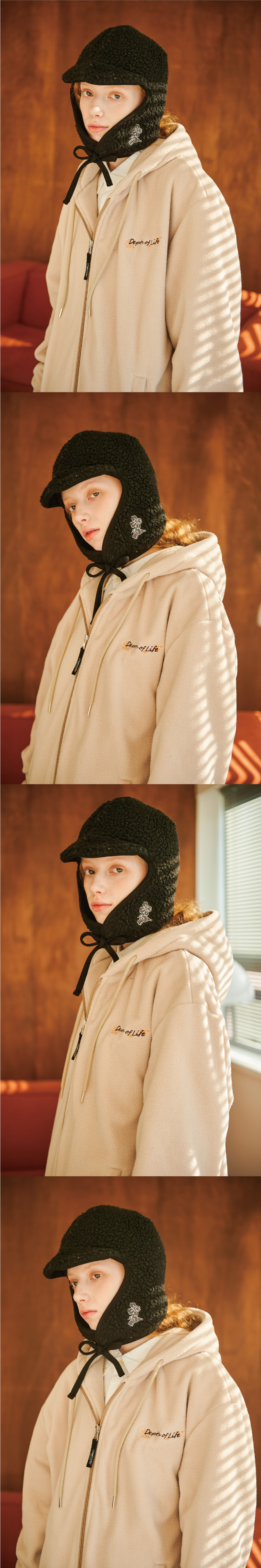 TROOPER FLEECE EARFLAP - 2 COLORS BLACK