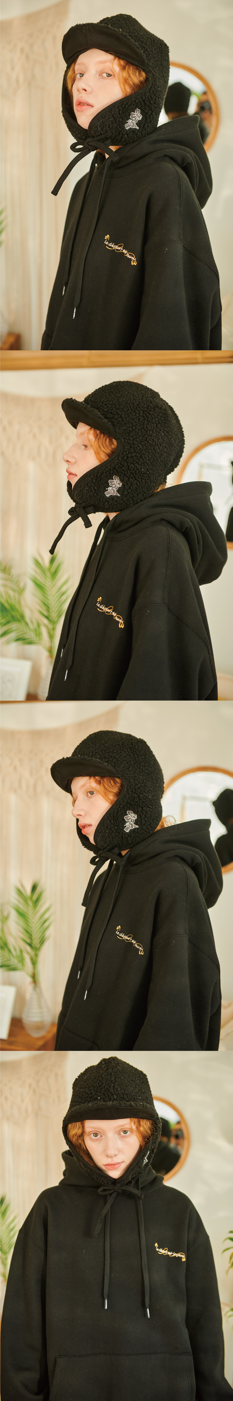TROOPER FLEECE EARFLAP - 2 COLORS BLACK