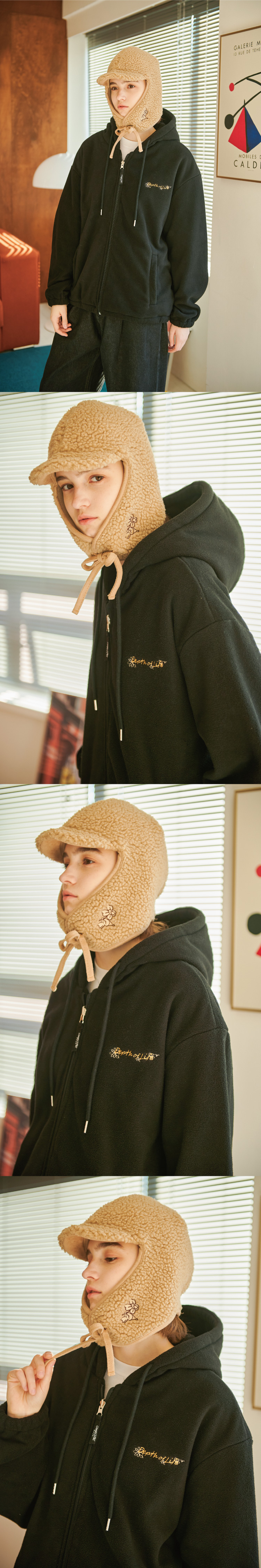 TROOPER FLEECE EARFLAP - 2 COLORS BEIGE