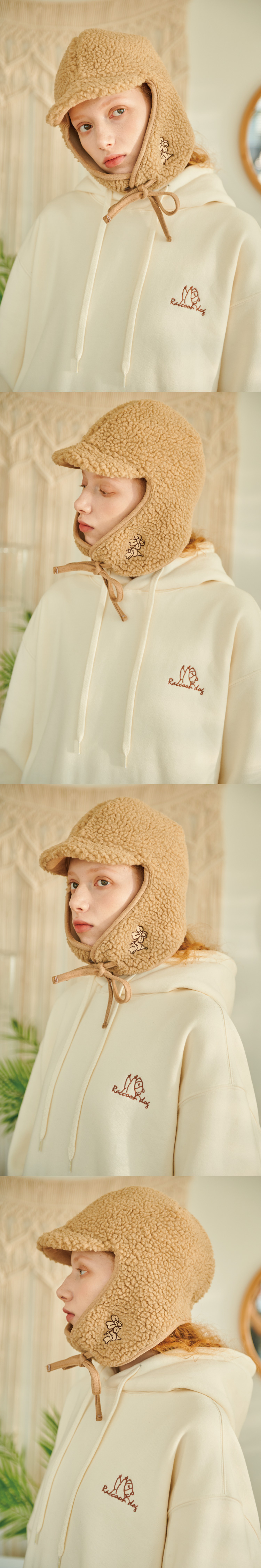 TROOPER FLEECE EARFLAP - 2 COLORS BEIGE