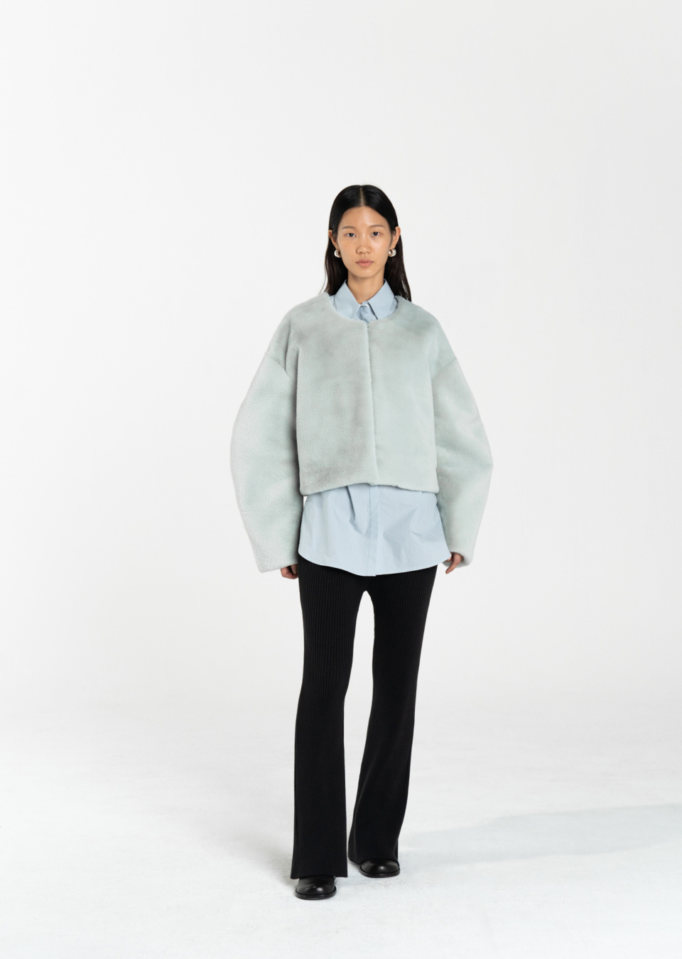 AMOMENTO Round Neck Padded Jacket ジャケット AMOMENTO - Brown