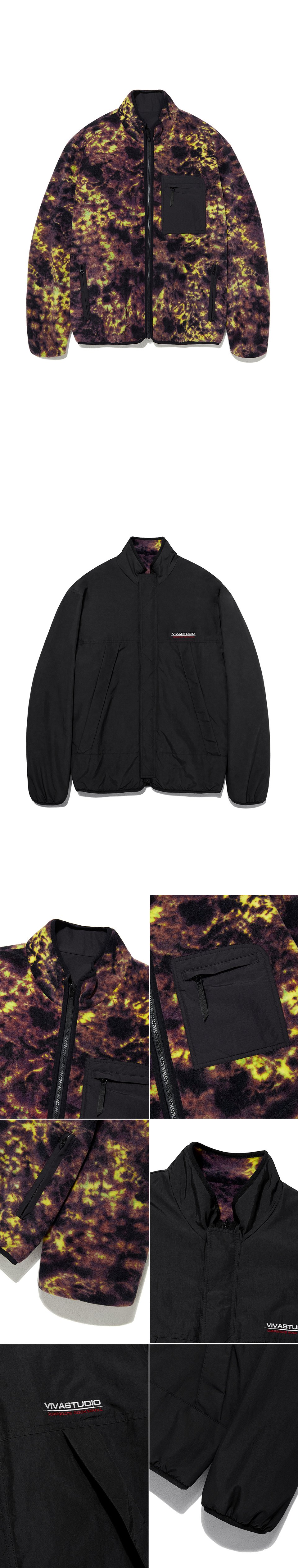 MUSINSA | VIVASTUDIO REVERSIBLE FLEECE JACKET KA [PURPLE]