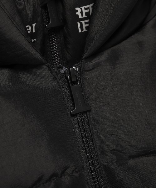 MATTE DOUBLE ZIP UP SHORT PUFFER BLACK