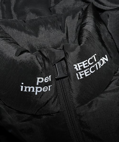 MATTE DOUBLE ZIP UP SHORT PUFFER BLACK