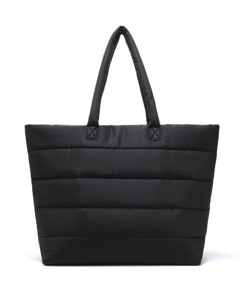 MATTE QUILTED TOTE BAG BLACK