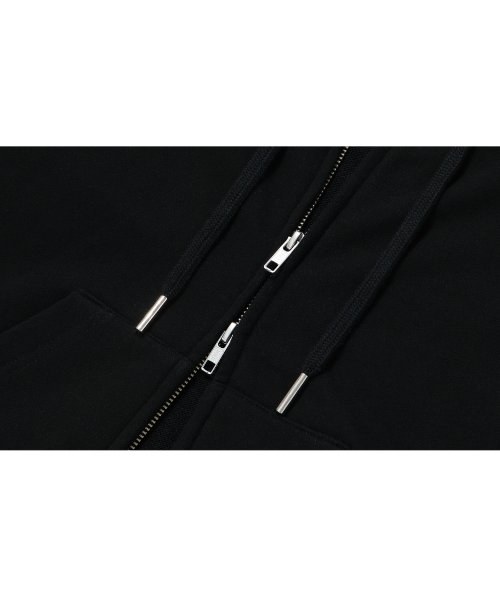 Signature hood zip-up - BLACK