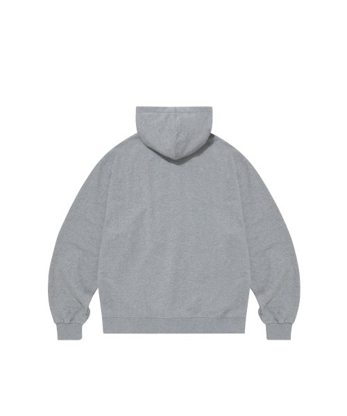(기모)Signature hood zip-up - GREY
