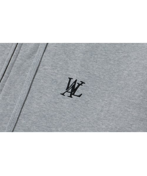 (기모)Signature hood zip-up - GREY