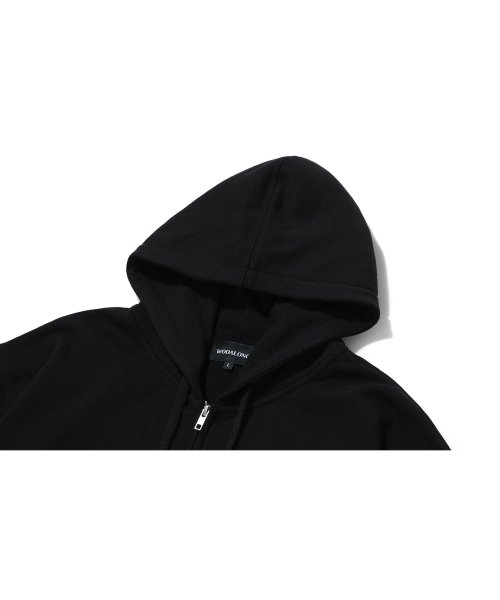 (기모)Signature hood zip-up - BLACK