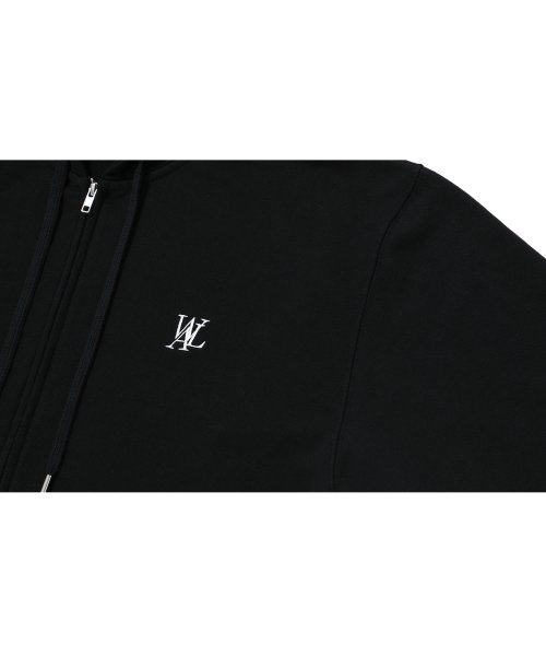 (기모)Signature hood zip-up - BLACK