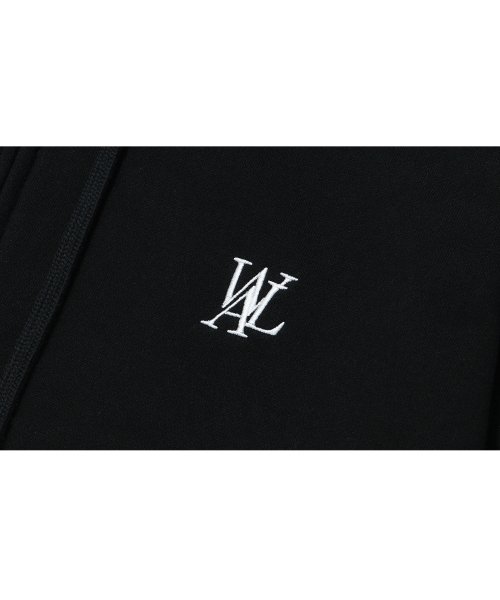 (기모)Signature hood zip-up - BLACK