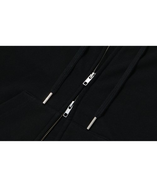 (기모)Signature hood zip-up - BLACK