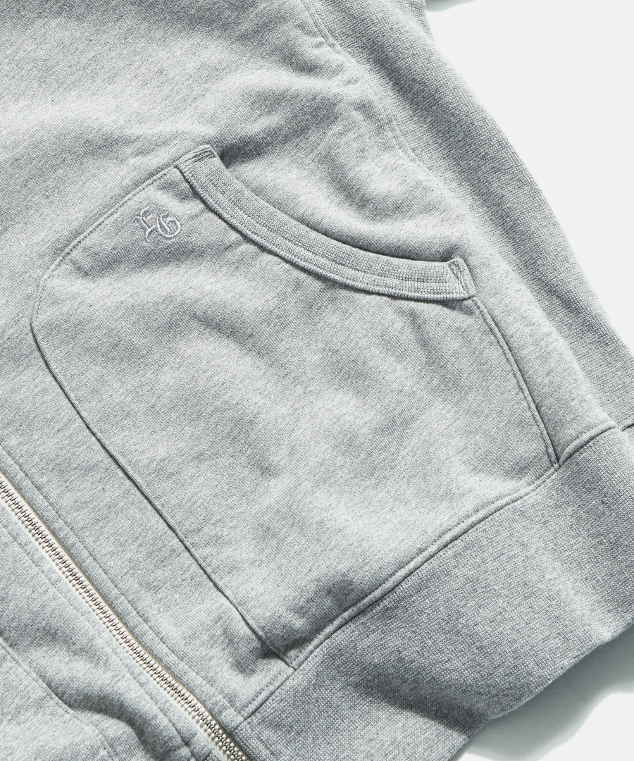 Heritage Heavy Weight Zip Hoodie Grey 상세 이미지 24