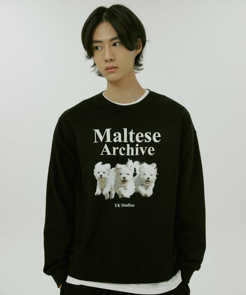 Maltese archive sweatshirts BLACK