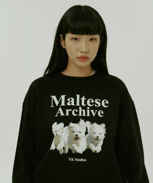 Maltese archive sweatshirts BLACK