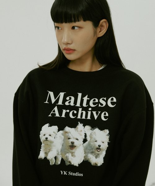 Maltese archive sweatshirts BLACK