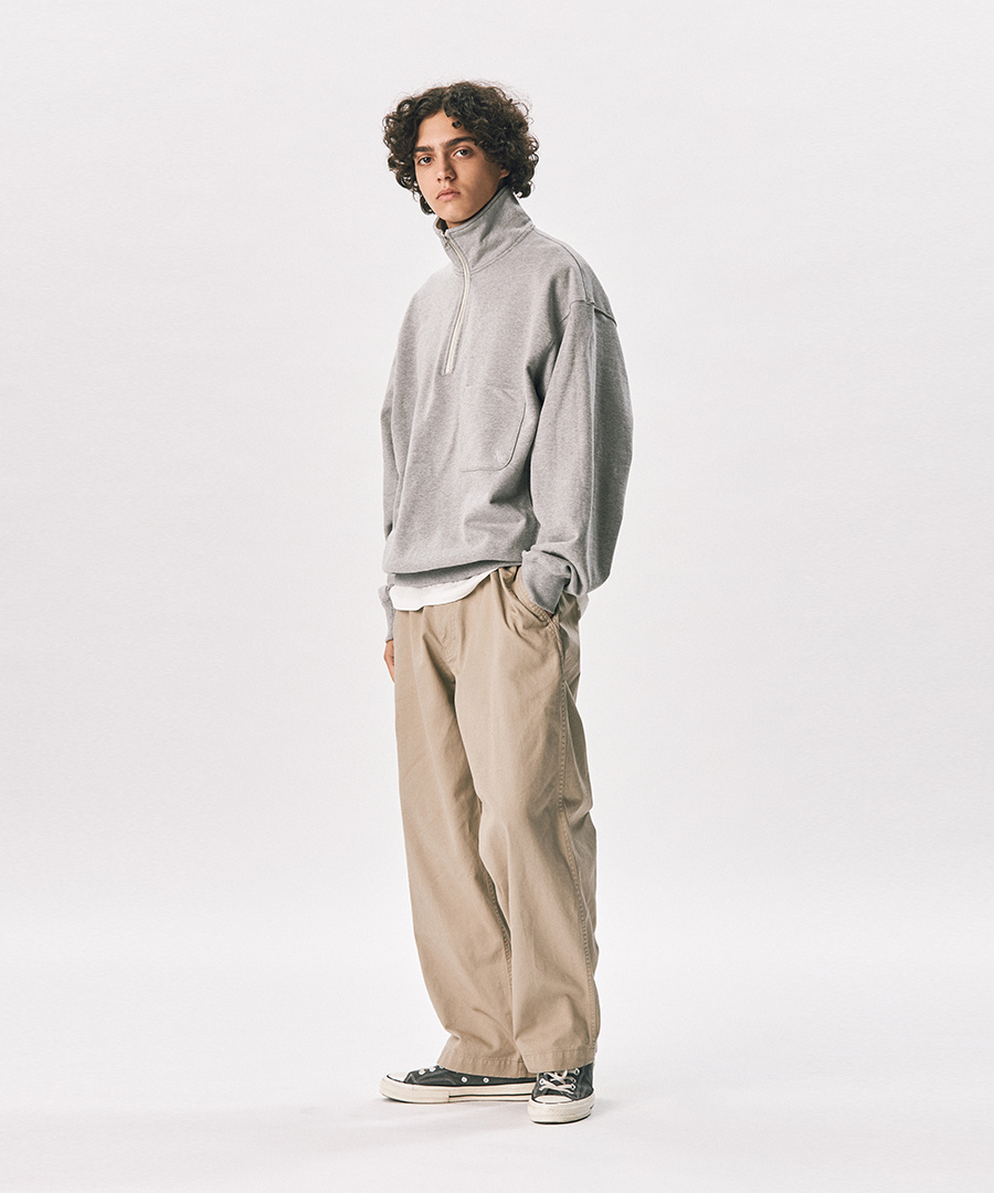 Heritage Heavy Weight Half Zip Sweat Navy 상세 이미지 16