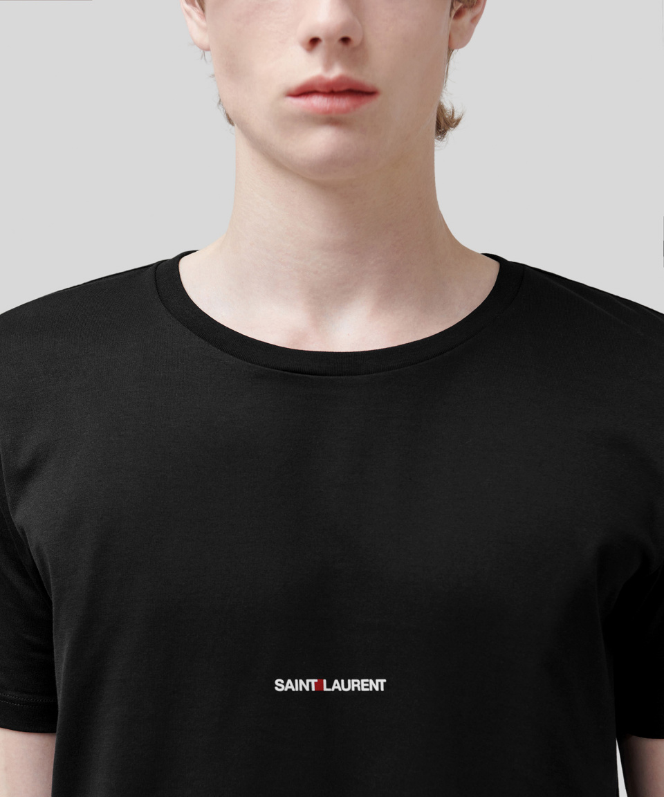 MUSINSA | SAINT LAURENT Ribbed Gosh short-sleeved T-shirt